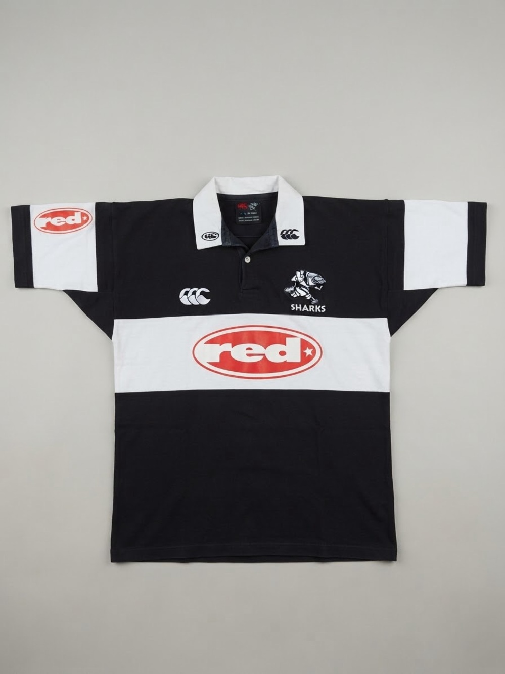 SHARKS RUGBY UNION 2000/2002 SHIRT CANTERBURY SIZE XL ADULT